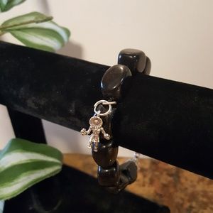 Southwest Black Onyx Bead Bracelet